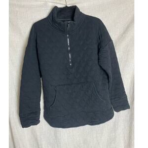 Gap Fit Quilted Navy Blue Half Zip Pullover Jacket Size M